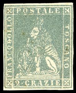 1857 - 2 crazie verde grigio giallastro, ... 