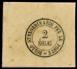 SEGNATASSE PER GIORNALI 1854 - 2 soldi nero ... 