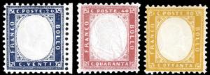 1862 - 20 cent. indaco, bordo di foglio, 40 ... 