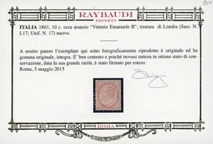 1863 - 10 cent. De La Rue, ... 