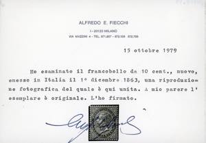 1863 - 10 cent. De La Rue, ... 