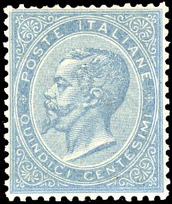 1863 - 15 cent. De La Rue (L18), ottima ... 