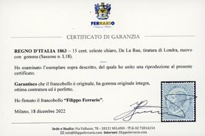 1863 - 15 cent. De La Rue (L18), ... 