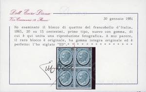 1865 - 20 cent. su 15 cent. Ferro ... 