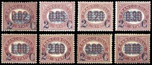 1878 - Servizio soprastampati, serie ... 
