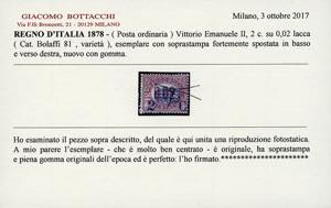 1878 - Servizio soprastampati, ... 
