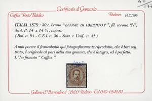 1879 - Umberto I, prima emissione, ... 