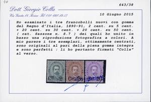 1890/91 - Soprastampati, serie ... 