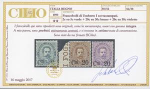 1890/91 - Soprastampati, serie ... 