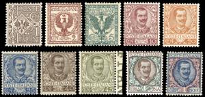 1901 - Floreale, serie senza il 50 lire ... 