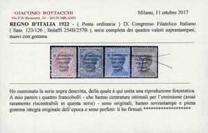 1922 - Congresso Filatelico, serie ... 