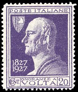 1927 - 20 cent. Volta Violetto, errore di ... 