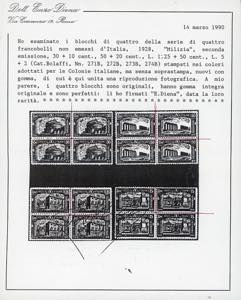 1928 - Milizia, seconda emissione, ... 