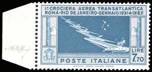 1930 - 7,70 lire Crociera Balbo (25), ben ... 