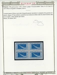 1930 - 7,70 lire Crociera Balbo ... 