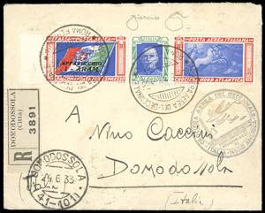 1933 - 5,25 + 19,25 lire Trittico, I-ARAM ... 