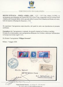 1933 - 5,25 + 19,75 lire Trittico ... 