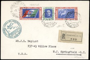 1933 - 5,25 + 19,75 lire Trittico I-LONG ... 