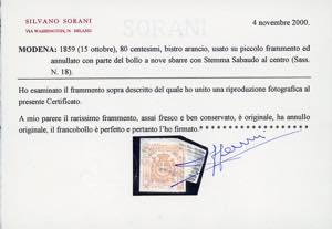 1859 - 80 cent. bistro arancio ... 