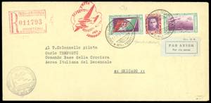 1933 - 5,25 + 44,75 lire Trittico Servizio ... 