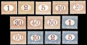 1870/1903 - Serie completa di 13 valori nei ... 