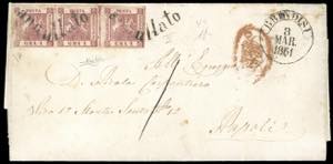 1861 - 1 grano carminio vivo, II tavola ... 