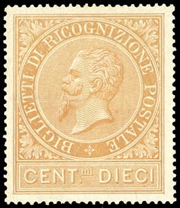 1874 - 10 cent. ocra arancio (1), ottima ... 