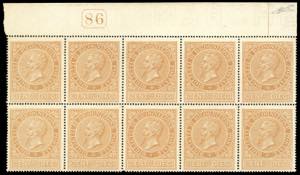 1874 - 10 cent. ocra arancio (1), ... 