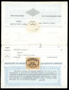 1881 - Libretto di ricognizione ... 