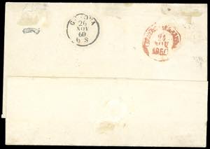 1860 - 10 grana carminio lillaceo, ... 