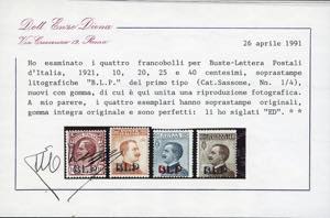 1921 - Prima emissione, ... 
