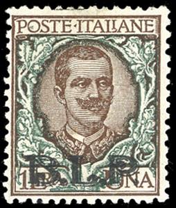 1922 - 1 lira, soprastampa BLP del II tipo ... 