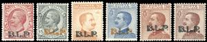 1923 - Soprastampati BLP del III tipo, serie ... 