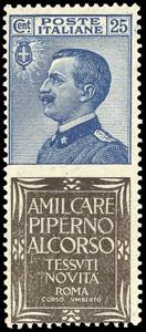 1924 - 25 cent. Piperno (6), buona ... 