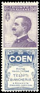 1924 - 50 cent. Coen (10), ben centrato, ... 