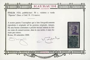 1924 - 50 cent. Piperno (13), ... 