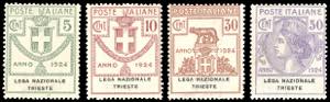 LEGA NAZIONALE TRIESTE 1924 - Serie completa ... 