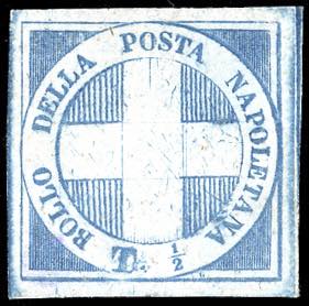 1860 - 1/2 tornese azzurro Crocetta (16), ... 