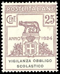 VIGILANZA OBBLIGO SCOLASTICO 1924 - 25 cent. ... 