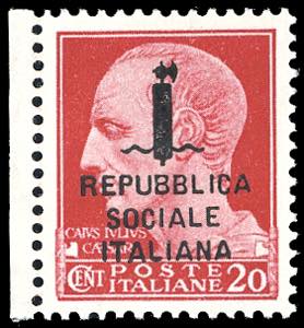 1944 - 20 cent. soprastampato fascetto ... 