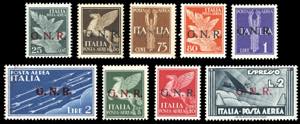 POSTA AEREA 1944 - Soprastampati G.N.R., ... 