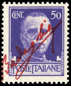 1943 - 50 cent. Imperiale, soprastampa in ... 