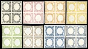 1861 - Serie completa (17/24), blocchi di ... 