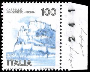 1980 - 100 lire Castelli, francobollo ... 