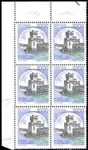 1980 - 1.000 lire Castelli, francobollo ... 