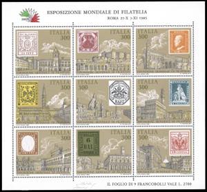 1985 - 300 lire Italia 85, foglietto, senza ... 