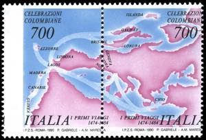 1990 - 700 lire dittico Colombo, senza la ... 