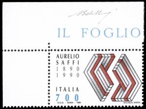 1990 - 700 lire Saffi, senza la stampa del ... 