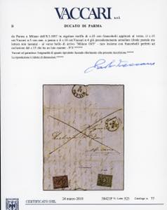 1857 - 10 cent. bianco, ... 