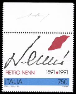1991 - 750 lire Nenni, senza la stampa del ... 